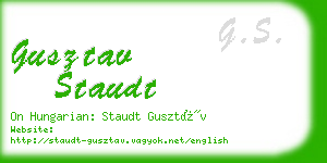 gusztav staudt business card